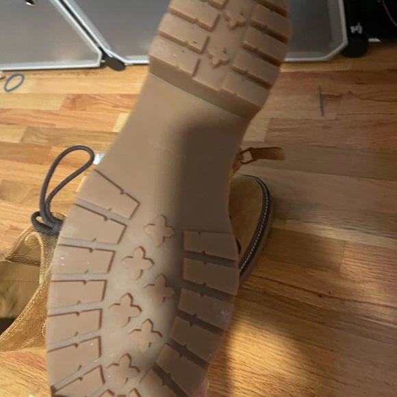 TORY BURCH Miller embossed suede combat boots - Picture 2 of 4